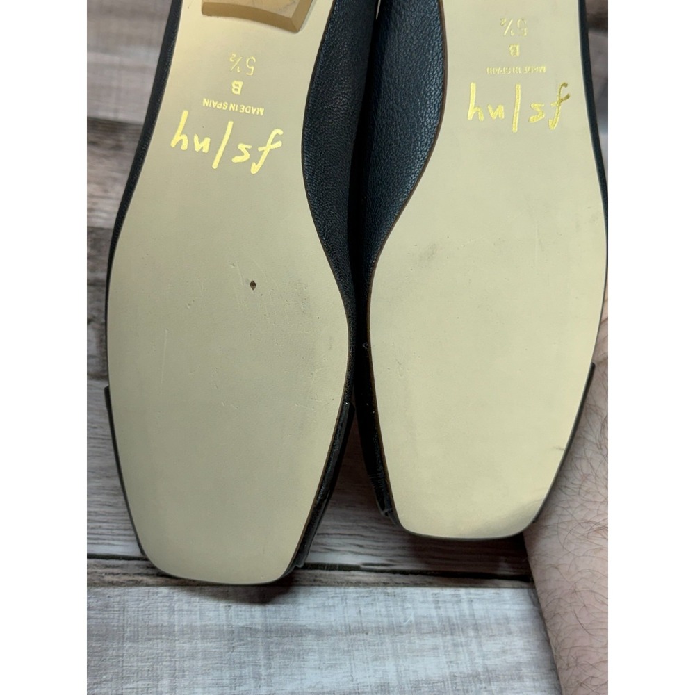 FS/NY Black Creaser Women Flat Shoes Black Leather‎ Size 5.5 - Picture 12 of 16